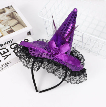 Halloween Headband Pumpkin Party Witch Hat Decoration Supplies