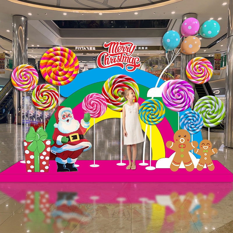 Creative Large Lollipop Ornaments Christmas Decorations