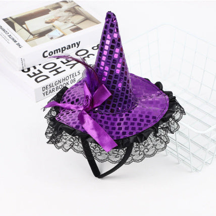 Halloween Headband Pumpkin Party Witch Hat Decoration Supplies